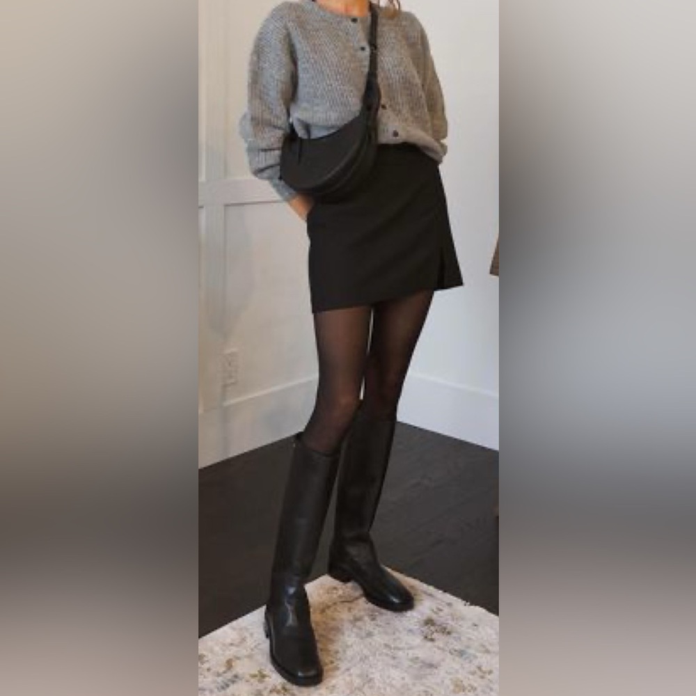 NWT Vintage Express Black Corduroy Skirt